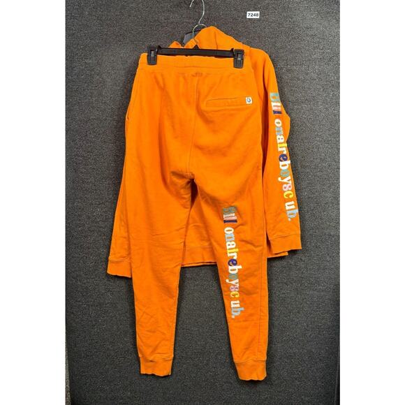 Billionaire Boys Club Hoodie Sweatpants Set Mens Small Orange Astronaut Logo - Picture 3 of 15